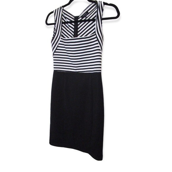 Bobi BLACK Los Angeles Striped Black and White Dress SIze XS - Picture 1 of 6